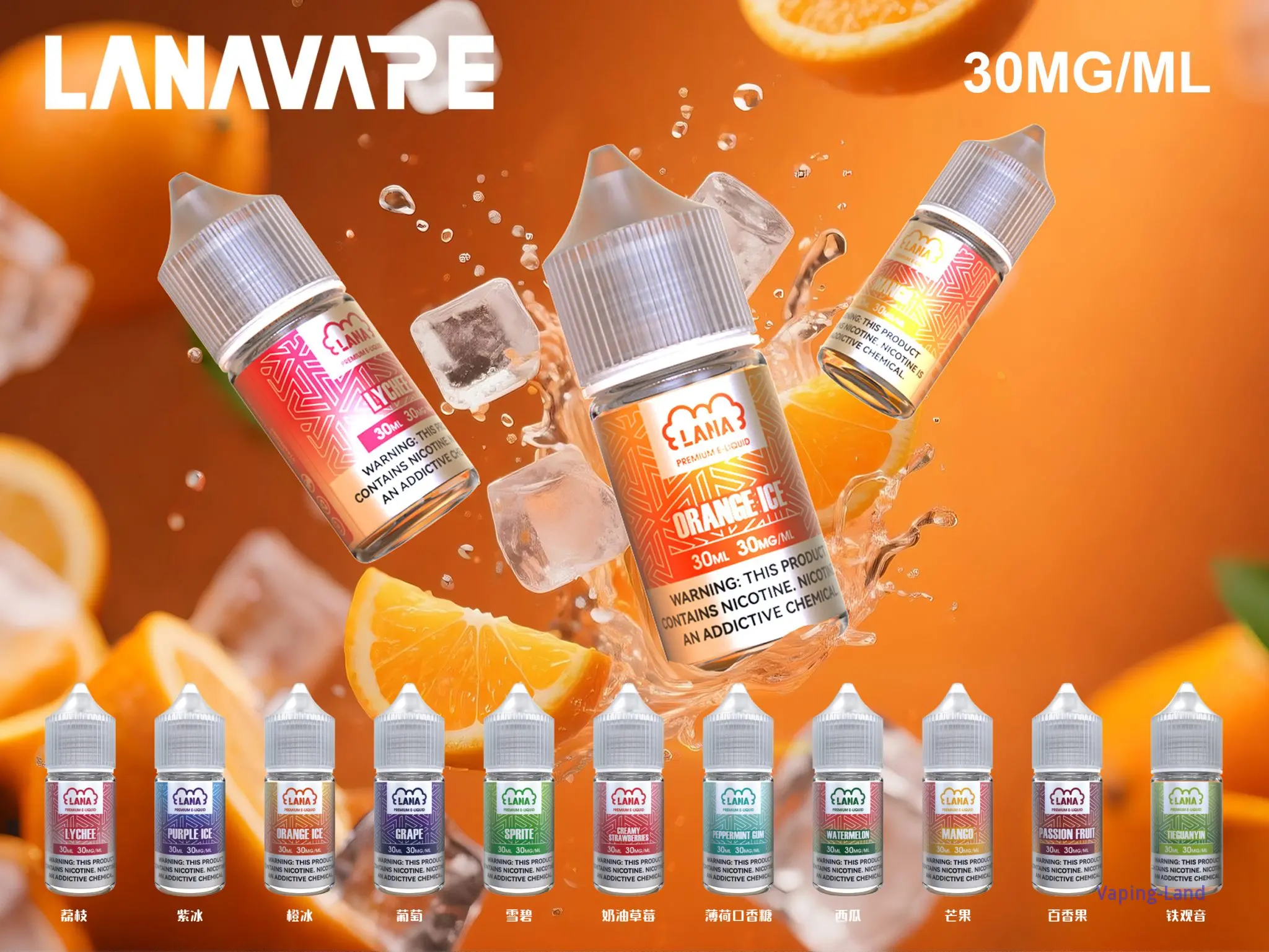 LANA煙彈全系列產品外觀展示